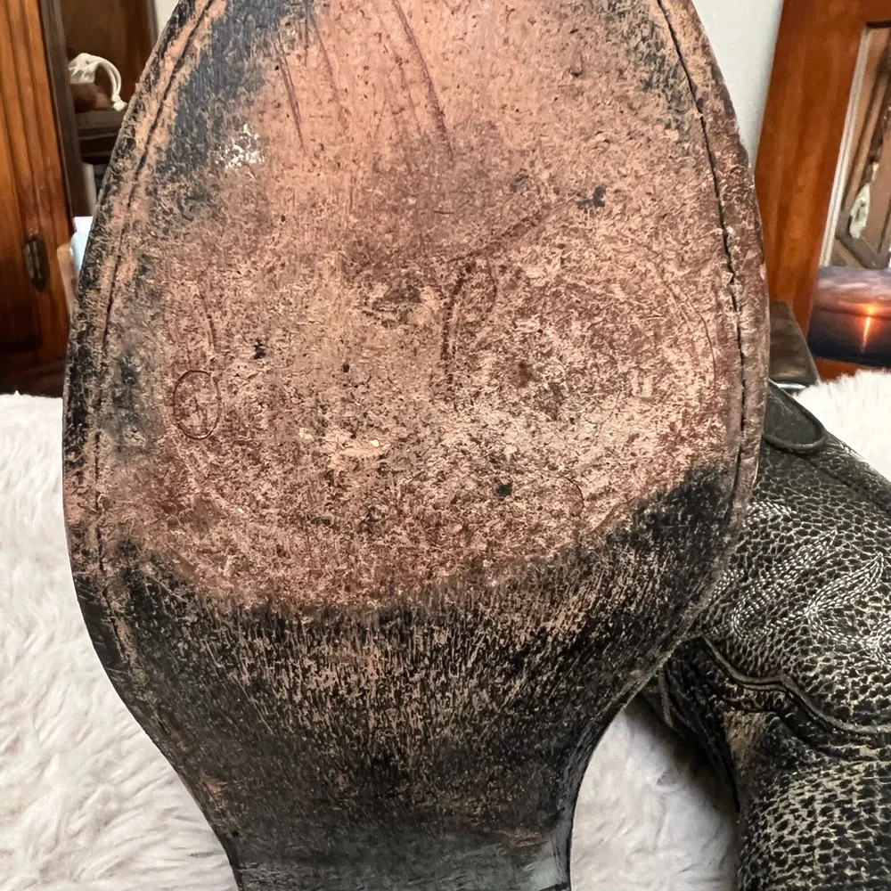 Handmade, Vintage Old Gringo Boots. Round toe size 6M. Black w cream Free People - Picture 12 of 13